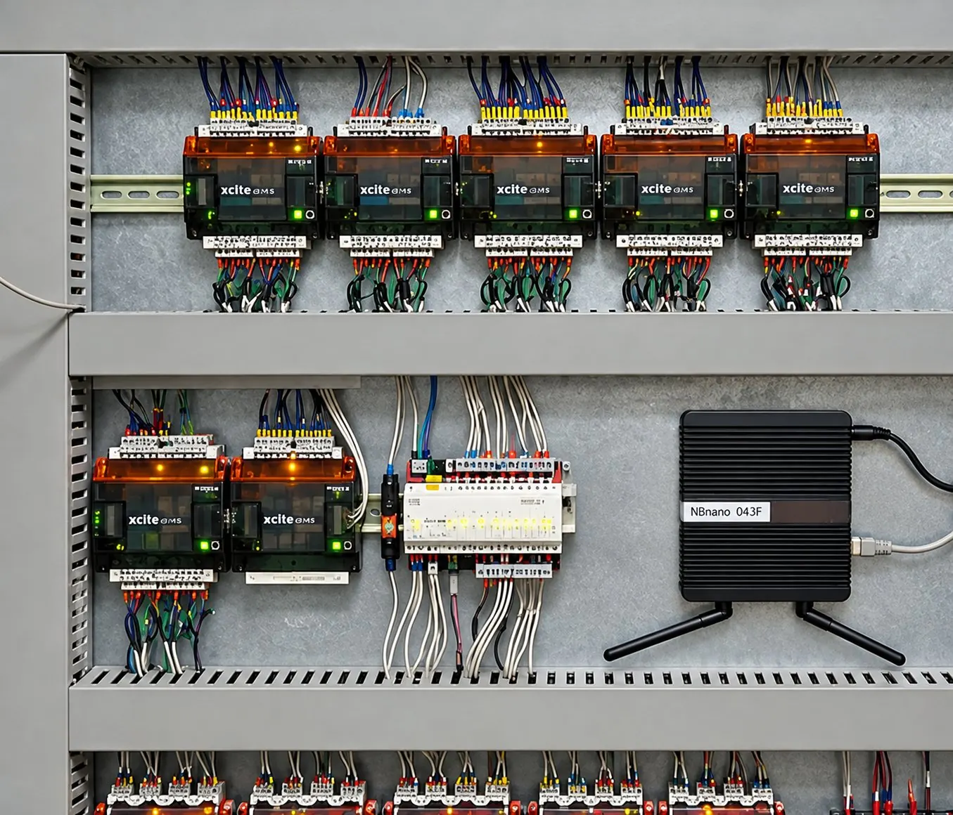 NBnano junto a los controladores BMS en el gabinete