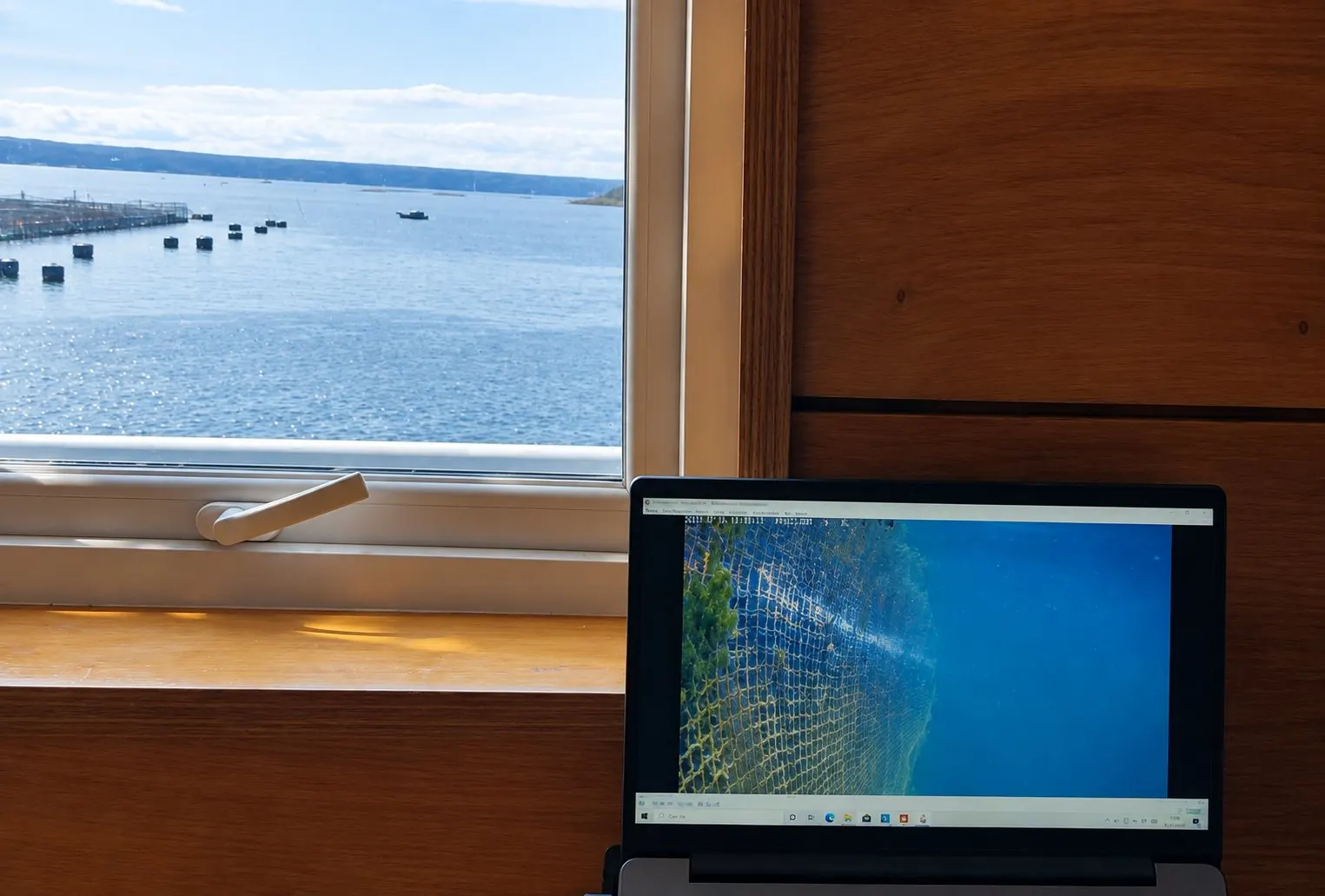 Video submarino de las redes visto desde el pontón